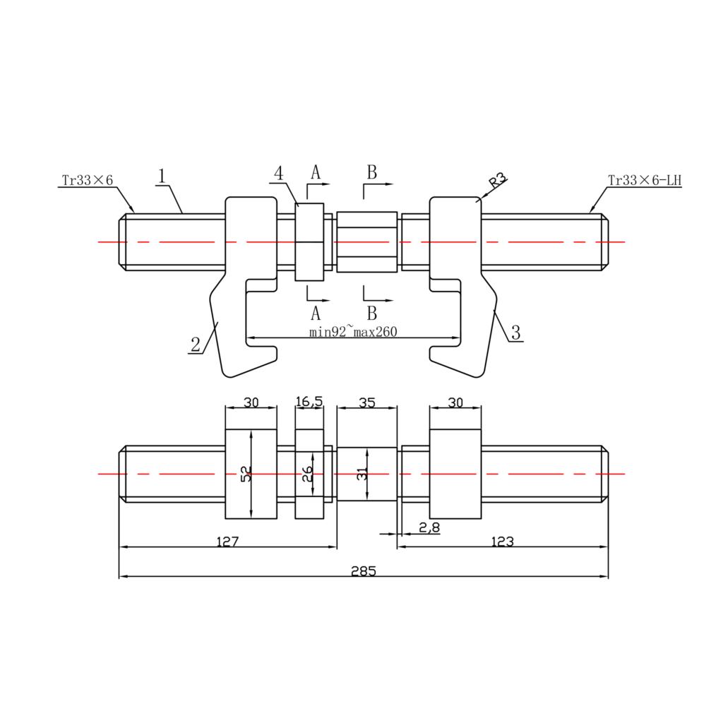 Bridge Fitting 285 mm zur horizontalen Verbindung von Containern – Ansicht 3